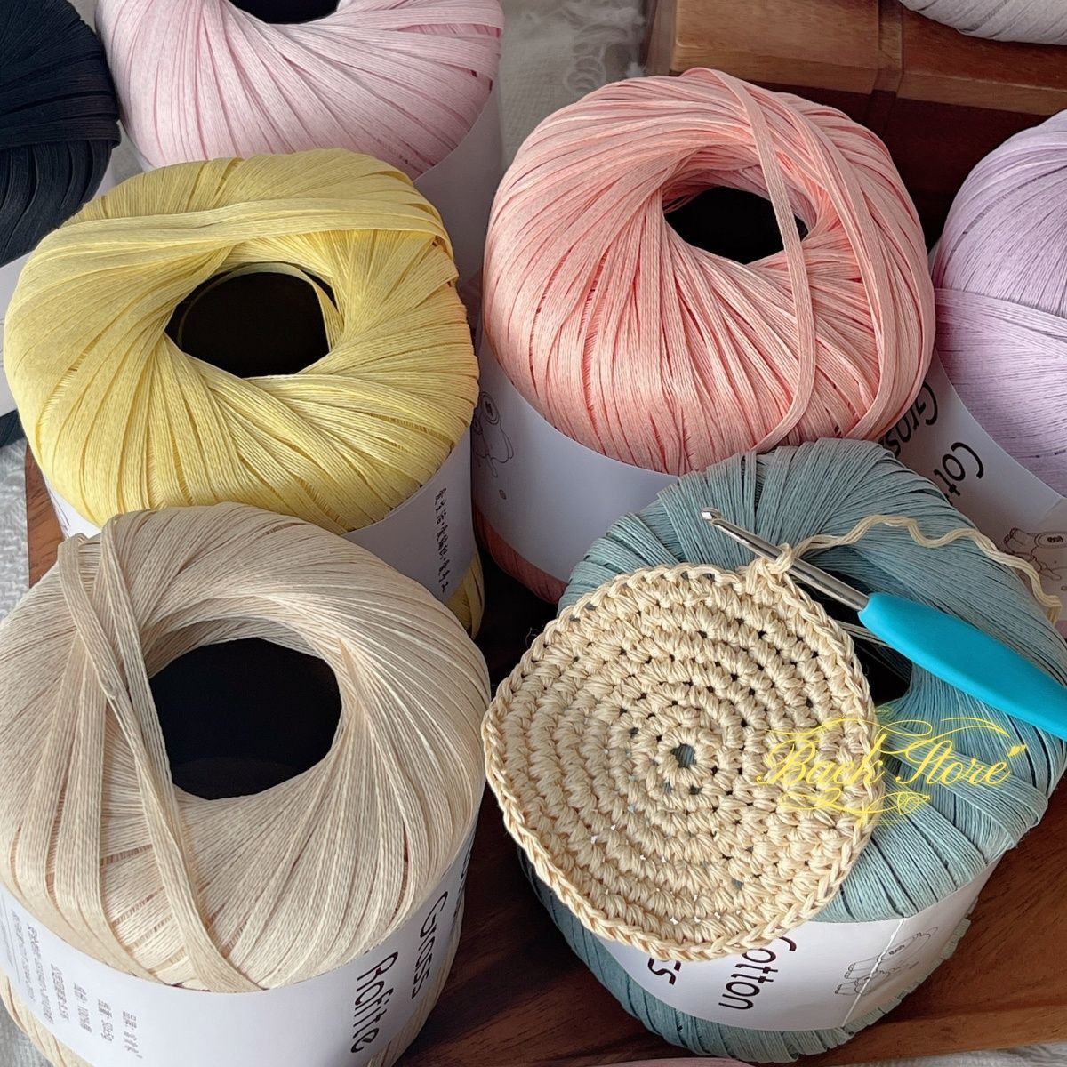Crochet Bag Raffia - 102M/roll Multicolor Raffia Yarn for DIY