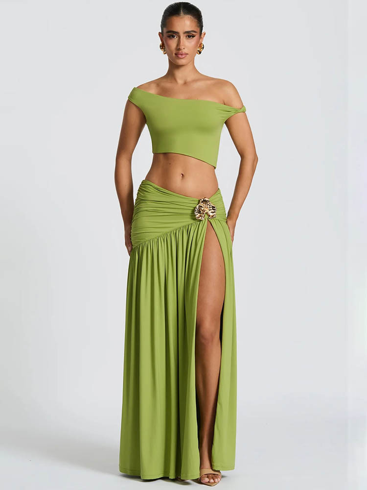Mozision Elegant Dress Set Wom - Crop Top Crochet recension och pris