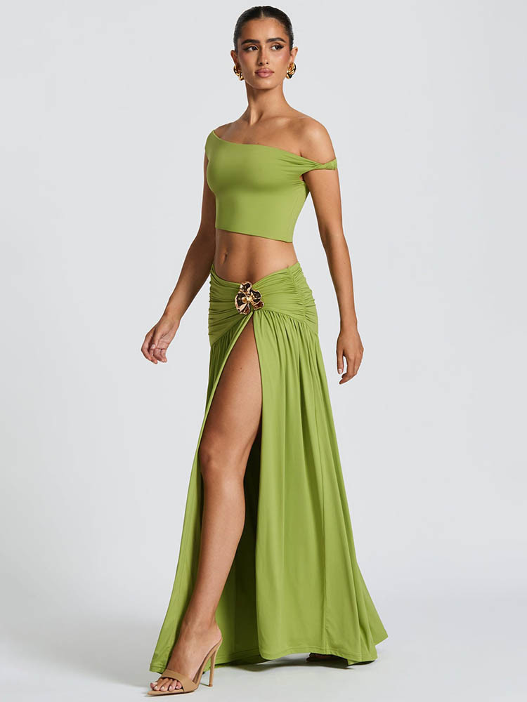 Mozision Elegant Dress Set Wom - Crop Top Crochet recension och pris