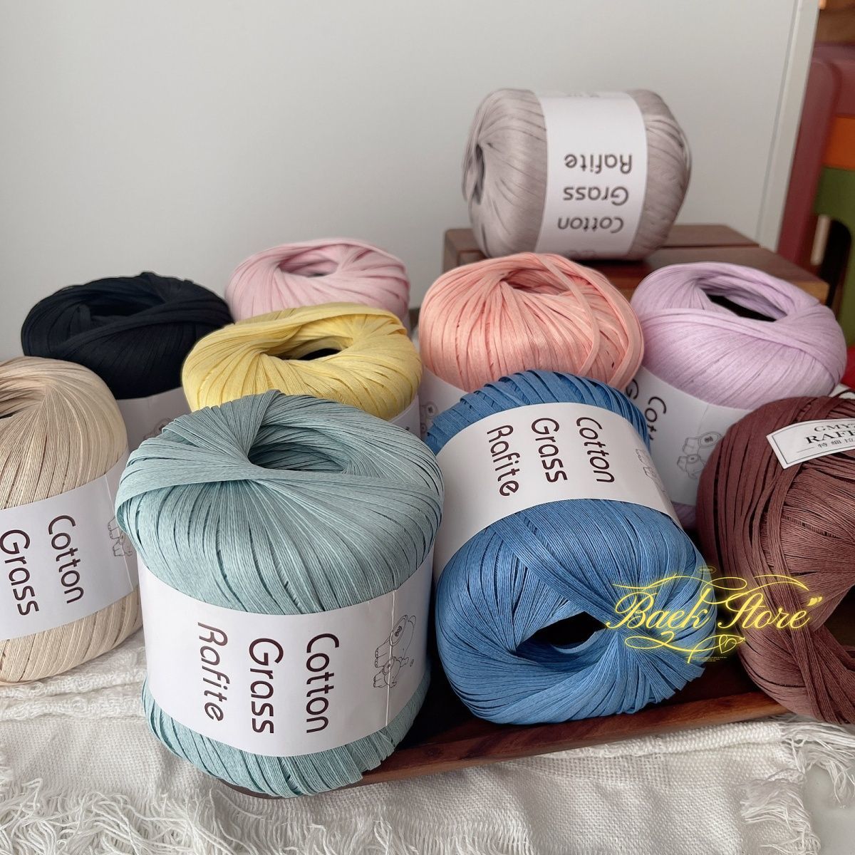 102M/roll Multicolor Raffia Ya - Crochet Bag Raffia recension och pris