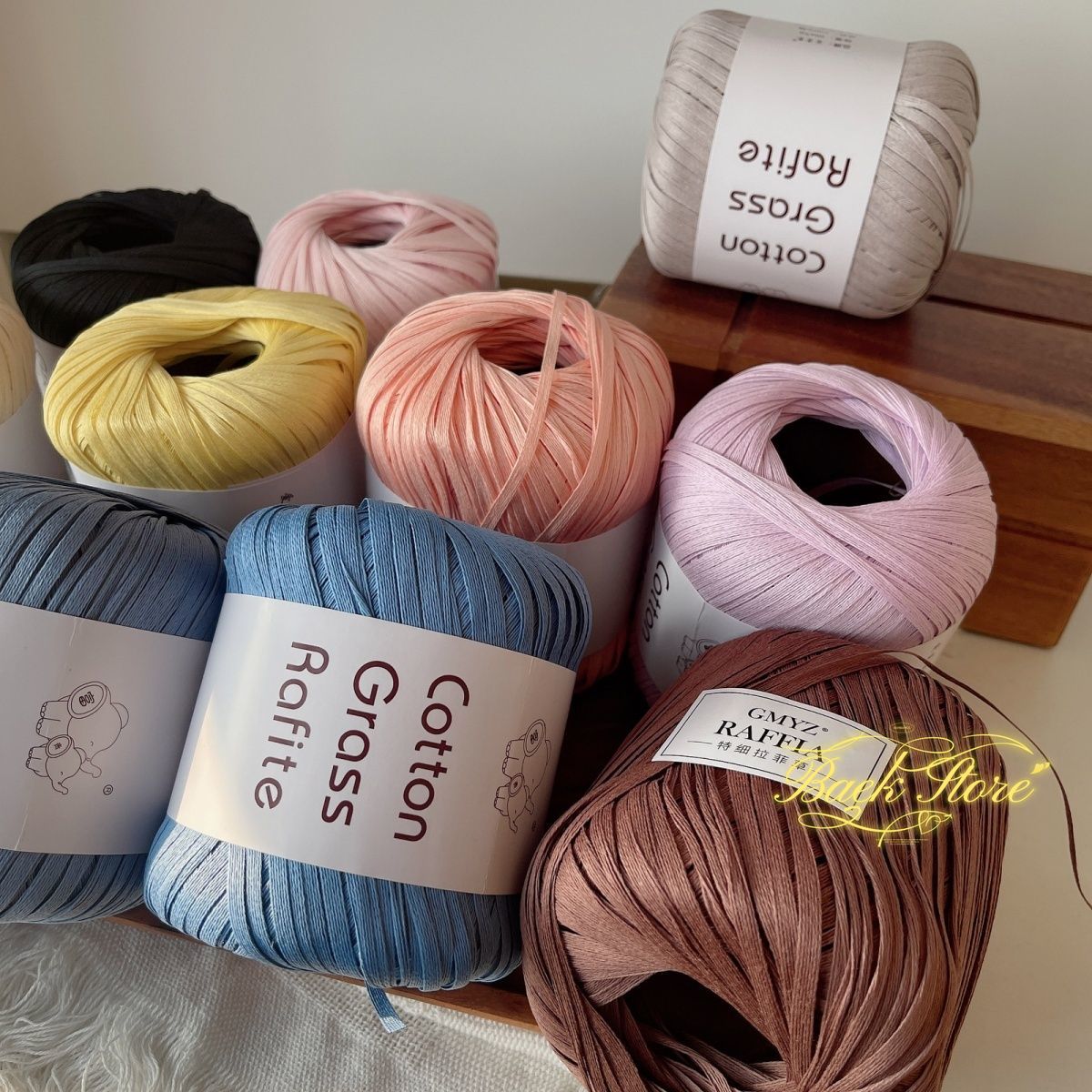 102M/roll Multicolor Raffia Ya - Crochet Bag Raffia recension och pris