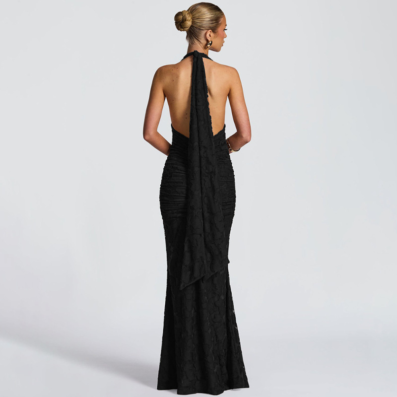 Sexy Deep V Backless Wrap arou - Linen Dress Wrap recension och pris