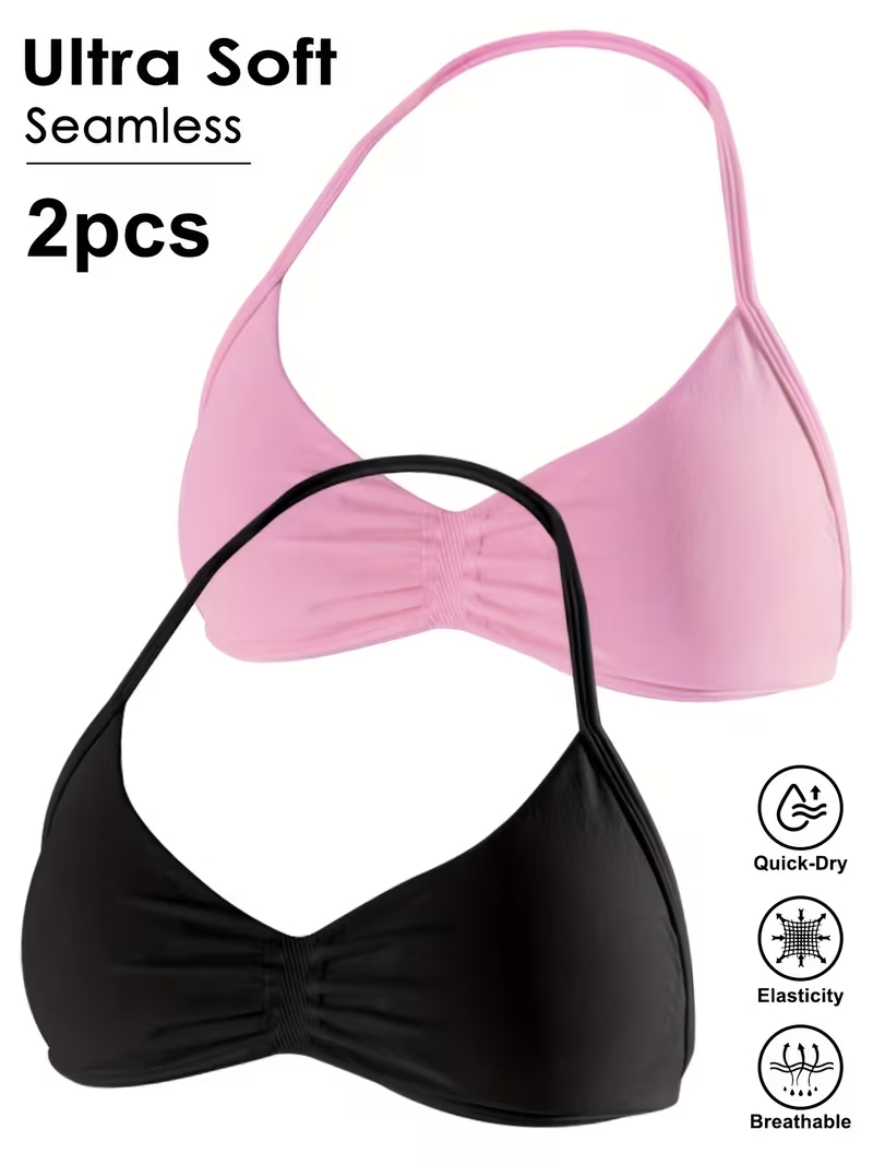 2pcs Seamless Sexy Open Back G - Crop Top Crochet recension och pris