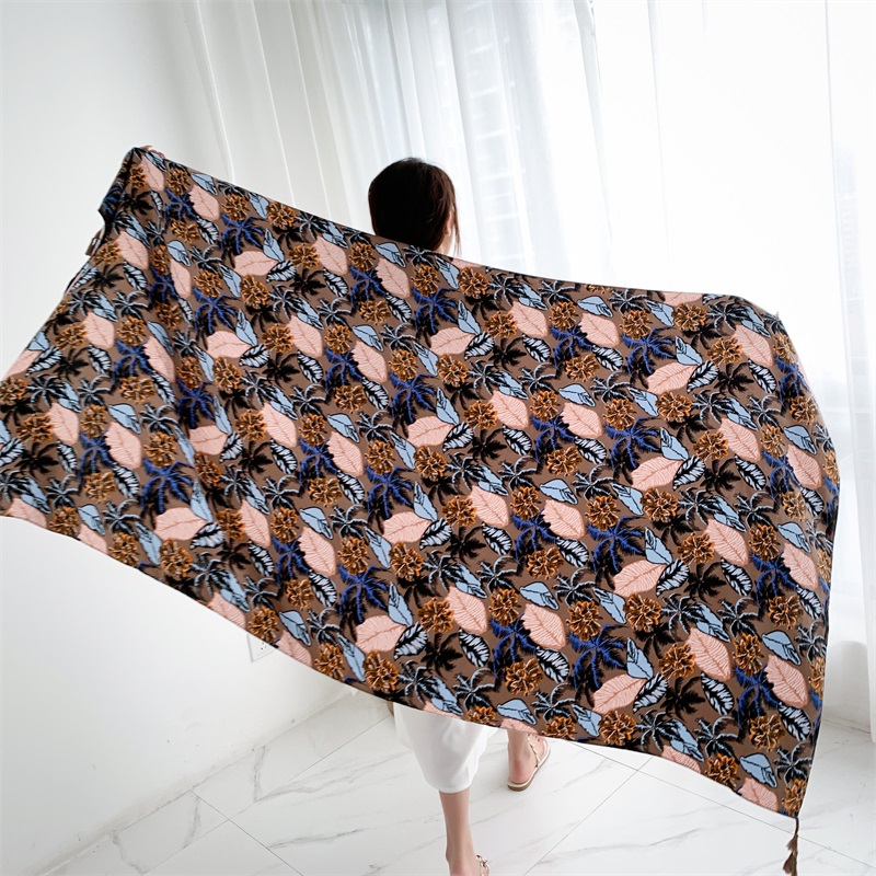 90x185cm Cotton Linen Print Su - Linen Dress Wrap recension och pris